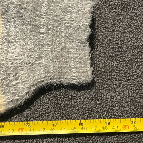 SHEIN | Striped Knit Sweater - Gray, Cream, and Tan | Size M - Picture 8 of 9